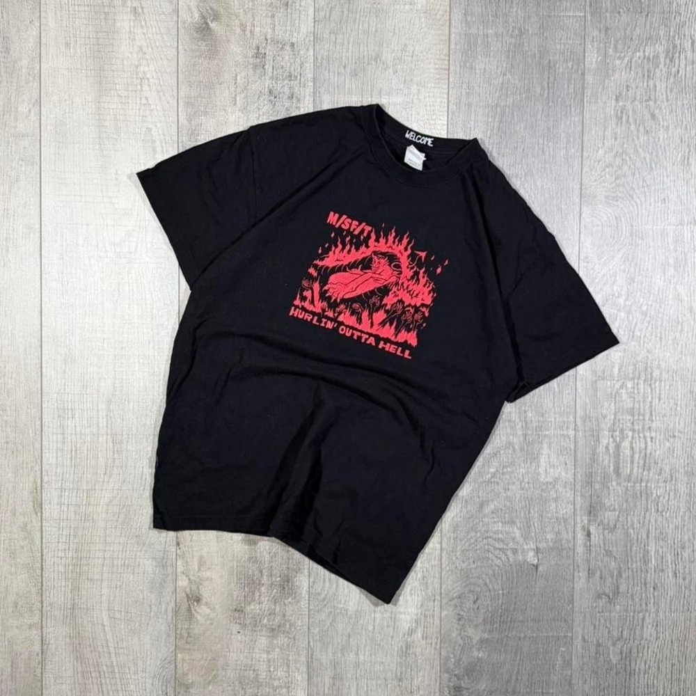 Vintage Y2K misfit black and redo obscure band graphic t‎ shirt